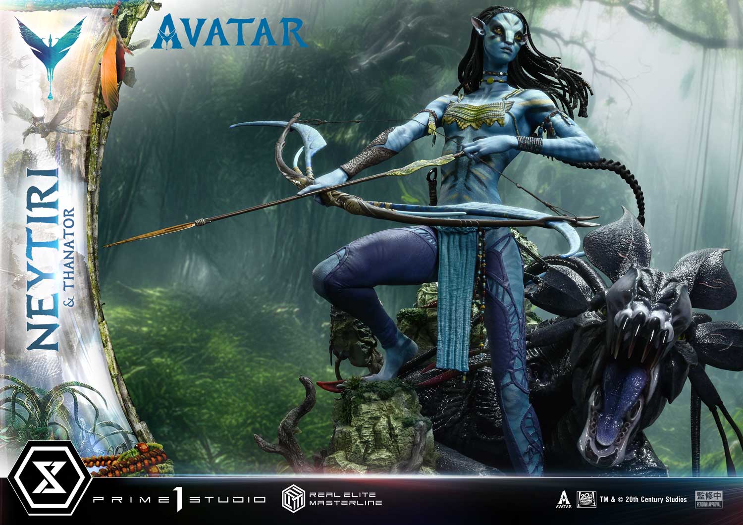 Avatar (Film) Neytiri & Thanator Bonus Version Statue By Prime1 Studios