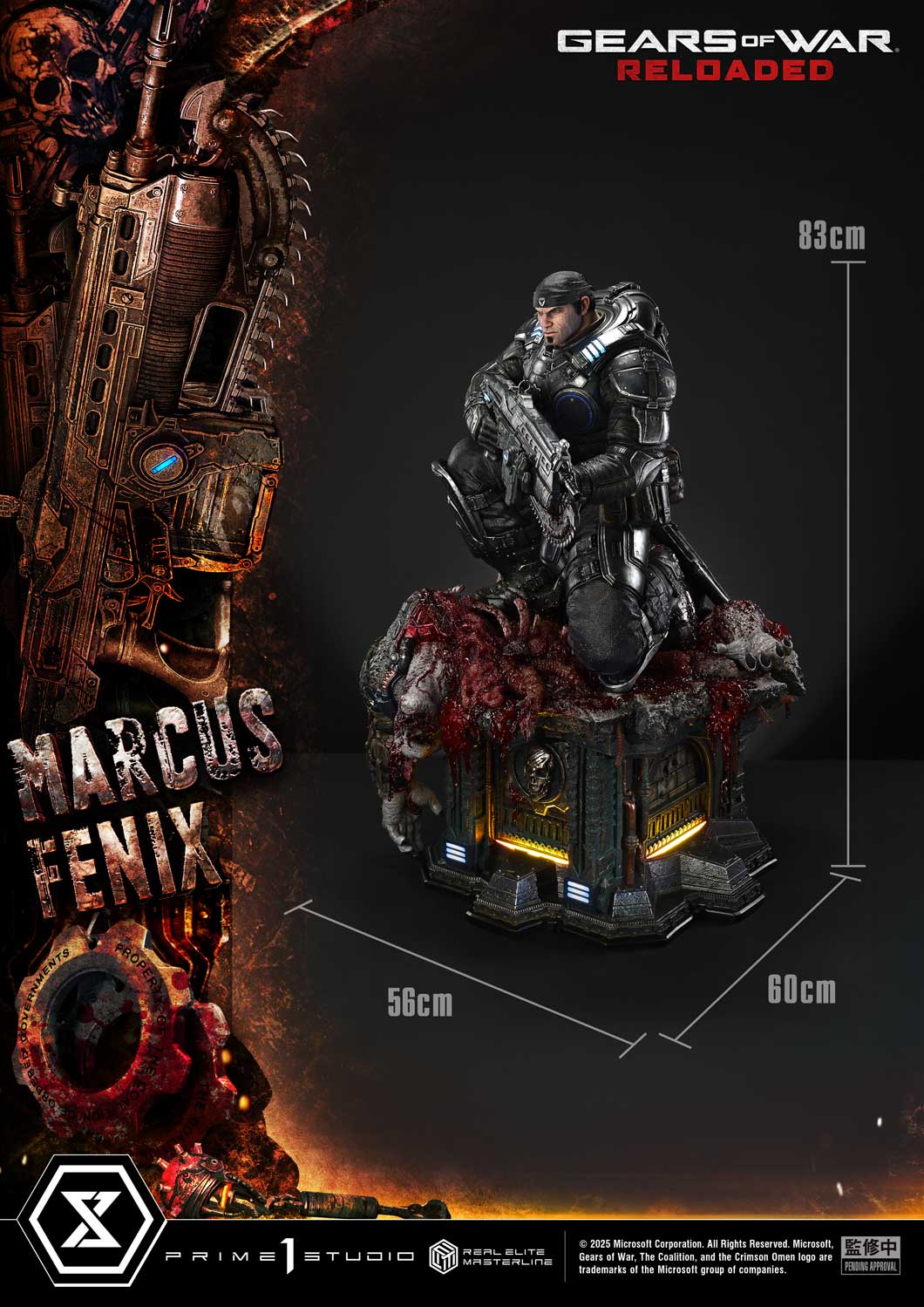 Gears of War Reloaded Marcus Fenix Ultimate Bonus Version Statue