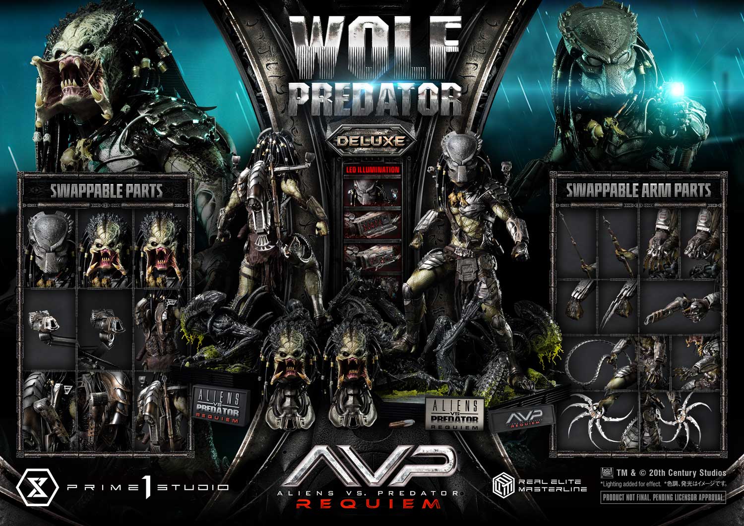Wolf Predator (Aliens vs. Predator: Requiem) DX Bonus Version 1/3 Statue By Prime 1 Studio