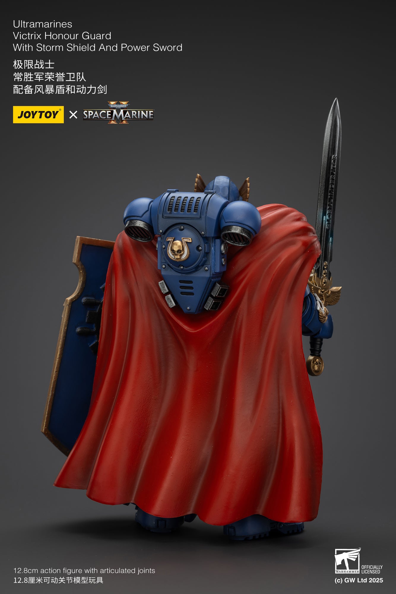 Warhammer 40,000: Space Marine 2 Ultramarines Victrix Honour Guard With Storm Shield And Power Sword Action Figure