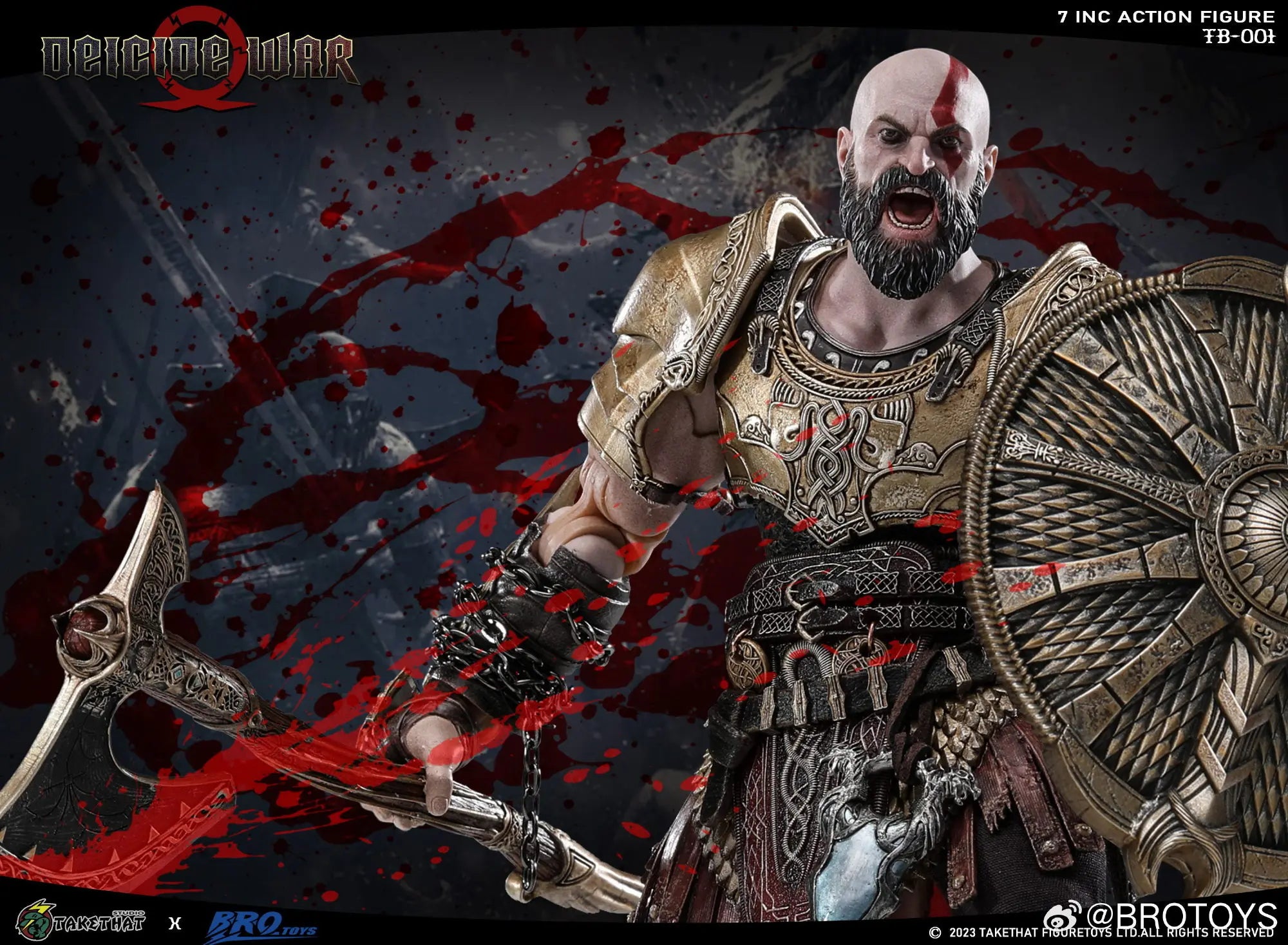 God Of War Kratos in Valkyrie Armour Deicide War Deluxe Edition Action Figure