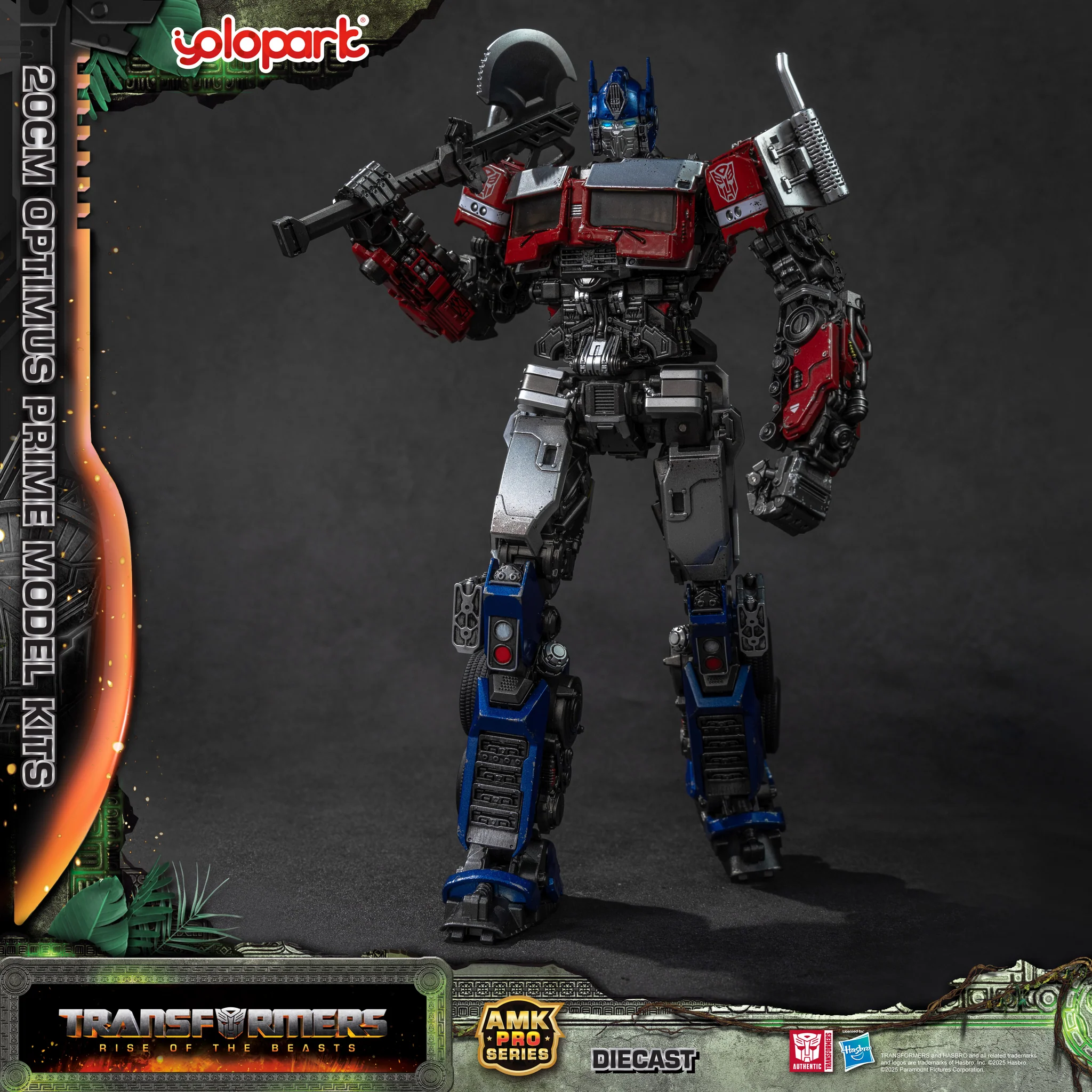 Transformers Rise of the Beasts Optimus Prime Model Kit AMK Series By Yolopark