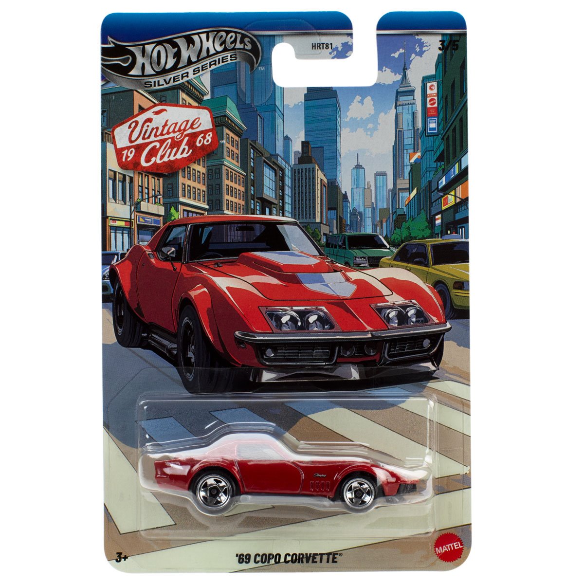 Hot Wheels Silver Series Vintage Club 69 Copo Corvette Imported Mainline 1:64 Scale