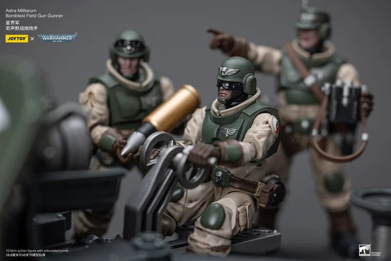 Warhammer 40K Astra Militarum Ordnance Team with Bombast Field Gun Artillery Set