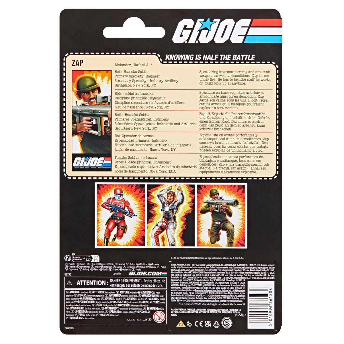 G.I. Joe Classified Series Retro Cardback Rafael Zap Melendez Action Figure