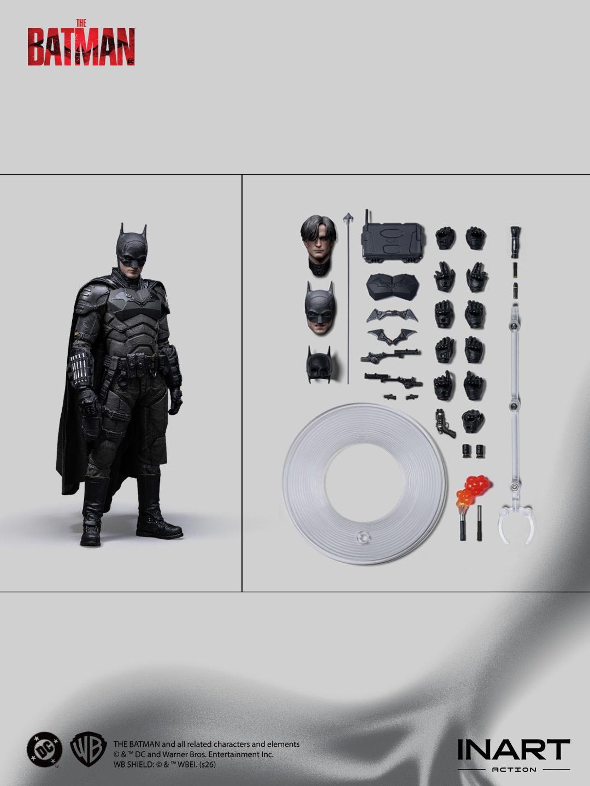 The Batman - Batman Action Figure 1/12 Scale Figure by Inart Action