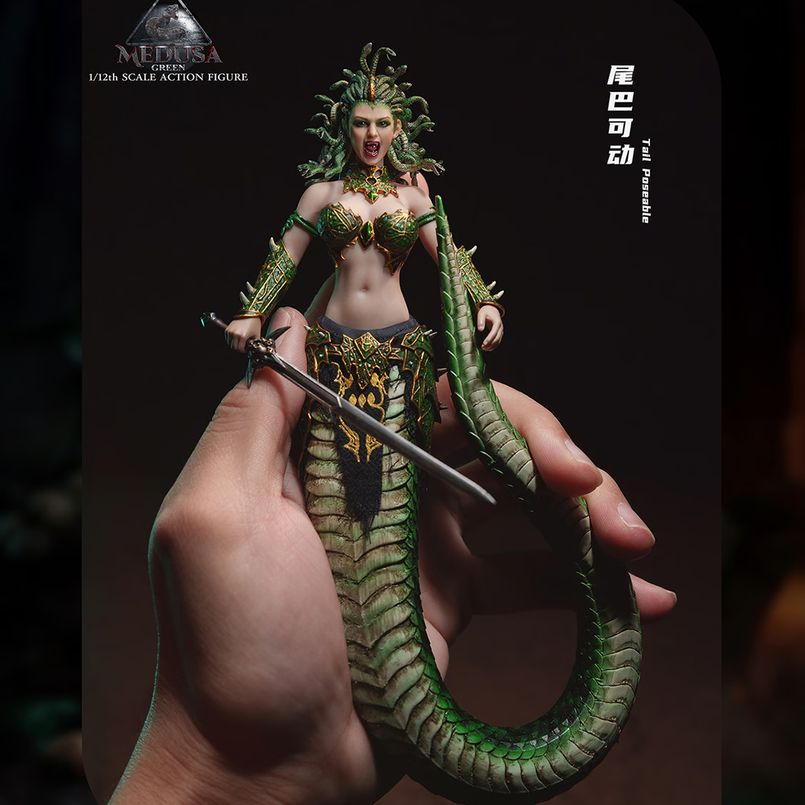 Medusa with Tail (Green) Action Figure by TBLeague