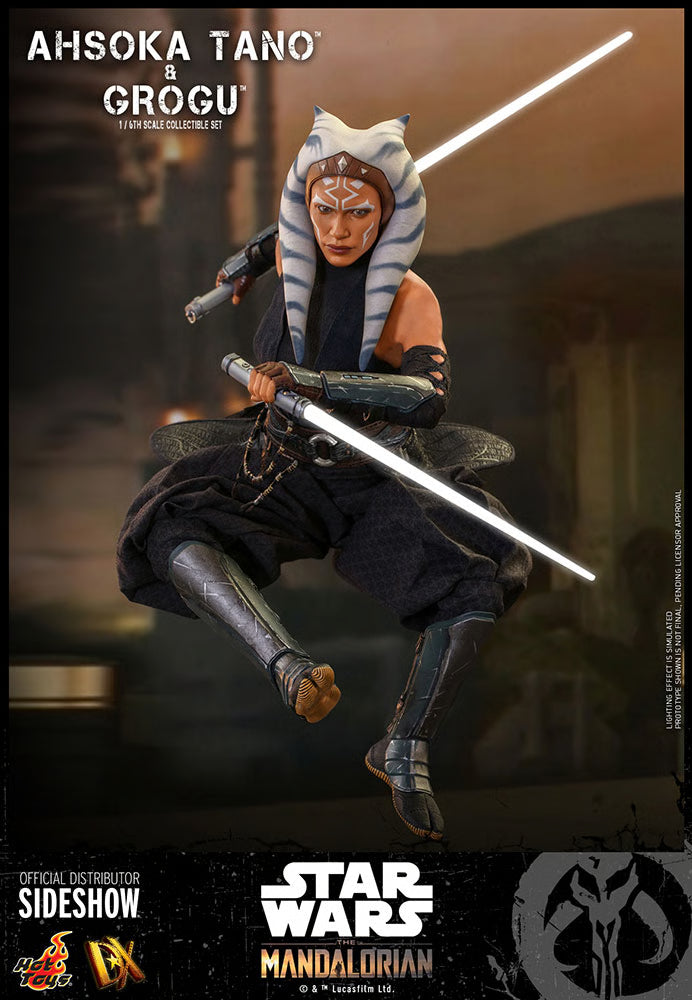 Star Wars The Mandalorian Ahsoka Tano and Grogu Set by Hot Toys