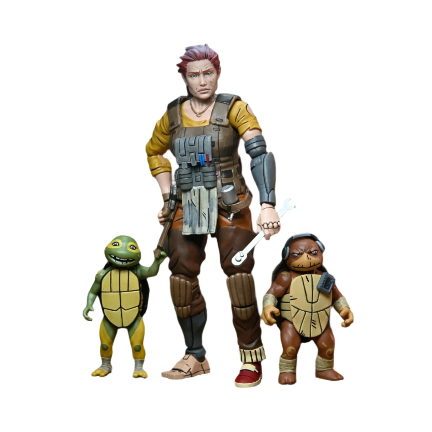 TMNT 7" Scale Figures -The Last Ronin (The Lost Years) - Grammy April w/ Baby Yi & Moja by Neca