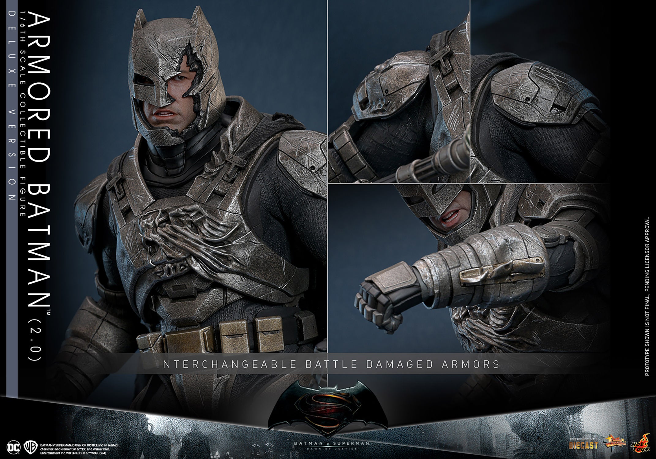 Armored Batman (2.0) (Deluxe Version) Figure by Hot Toys