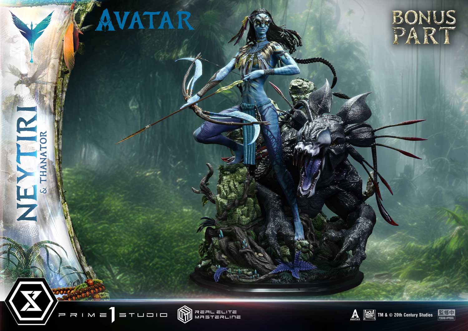 Avatar (Film) Neytiri & Thanator Bonus Version Statue By Prime1 Studios
