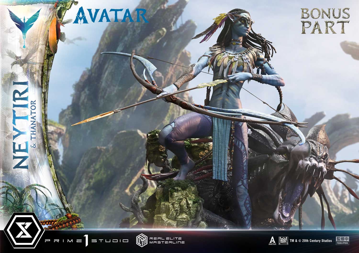 Avatar (Film) Neytiri & Thanator Bonus Version Statue By Prime1 Studios