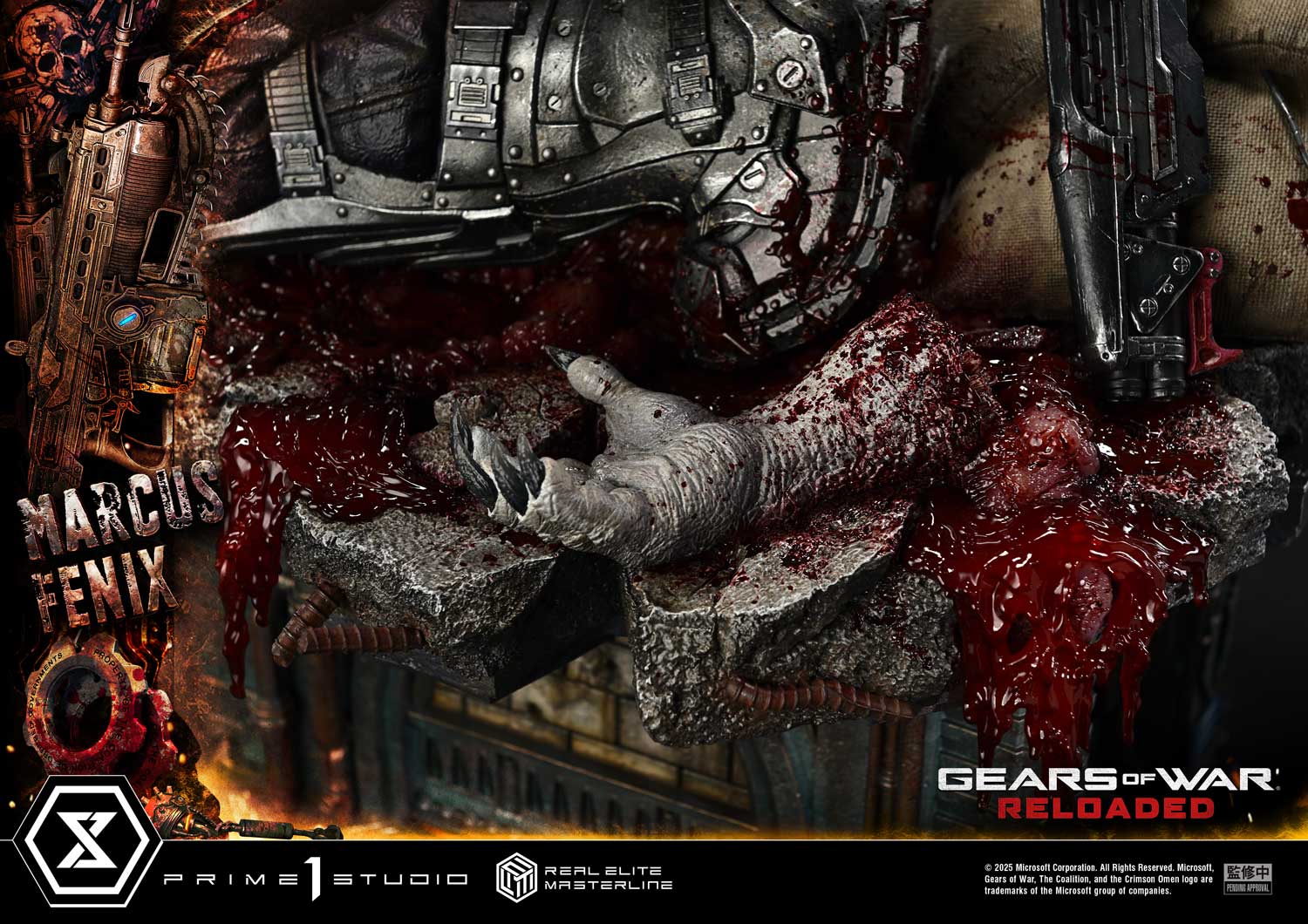 Gears of War Reloaded Marcus Fenix Ultimate Bonus Version Statue