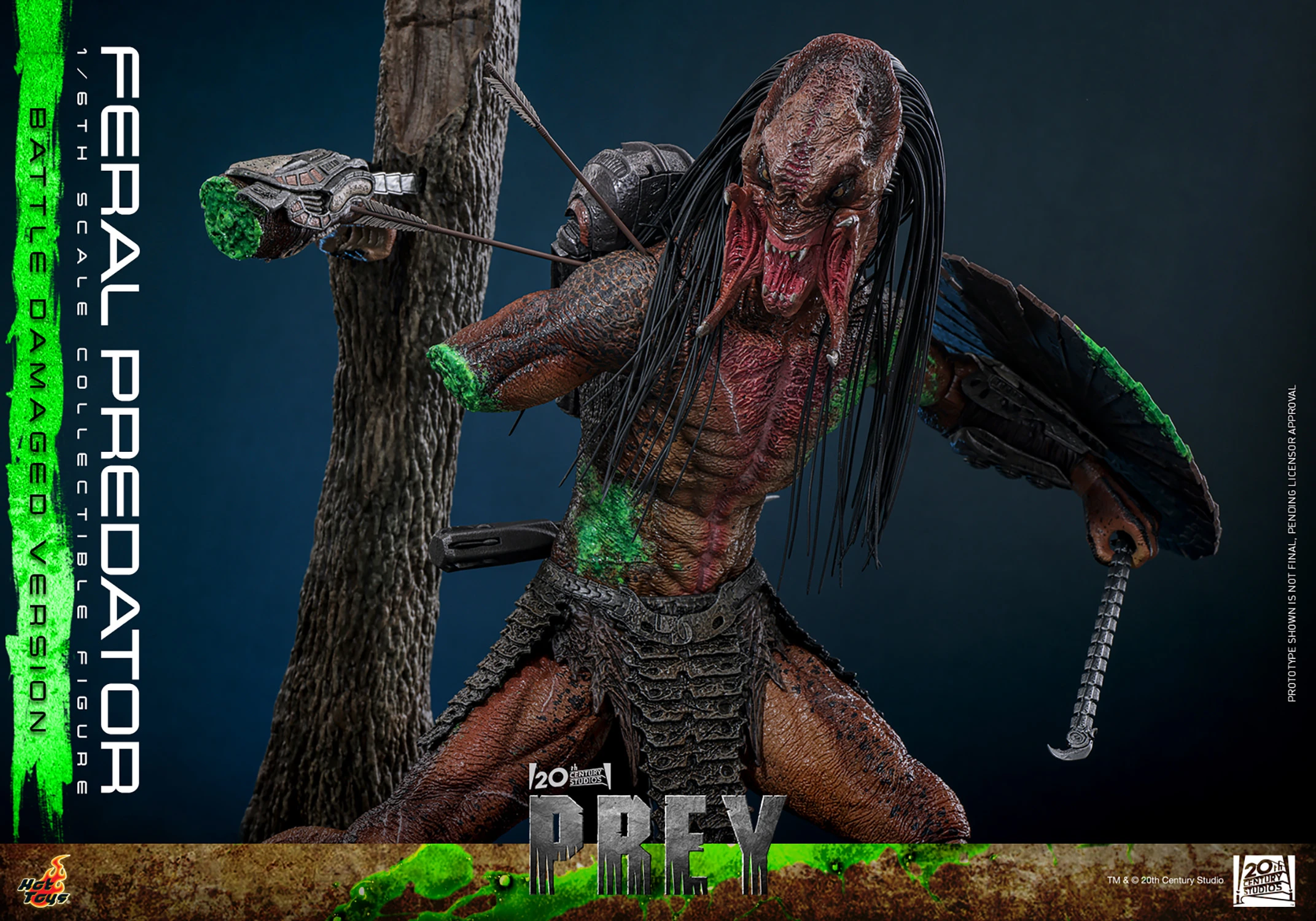 Feral Predator (Battle Damaged Version) Sixth Scale Figure by Hot Toys