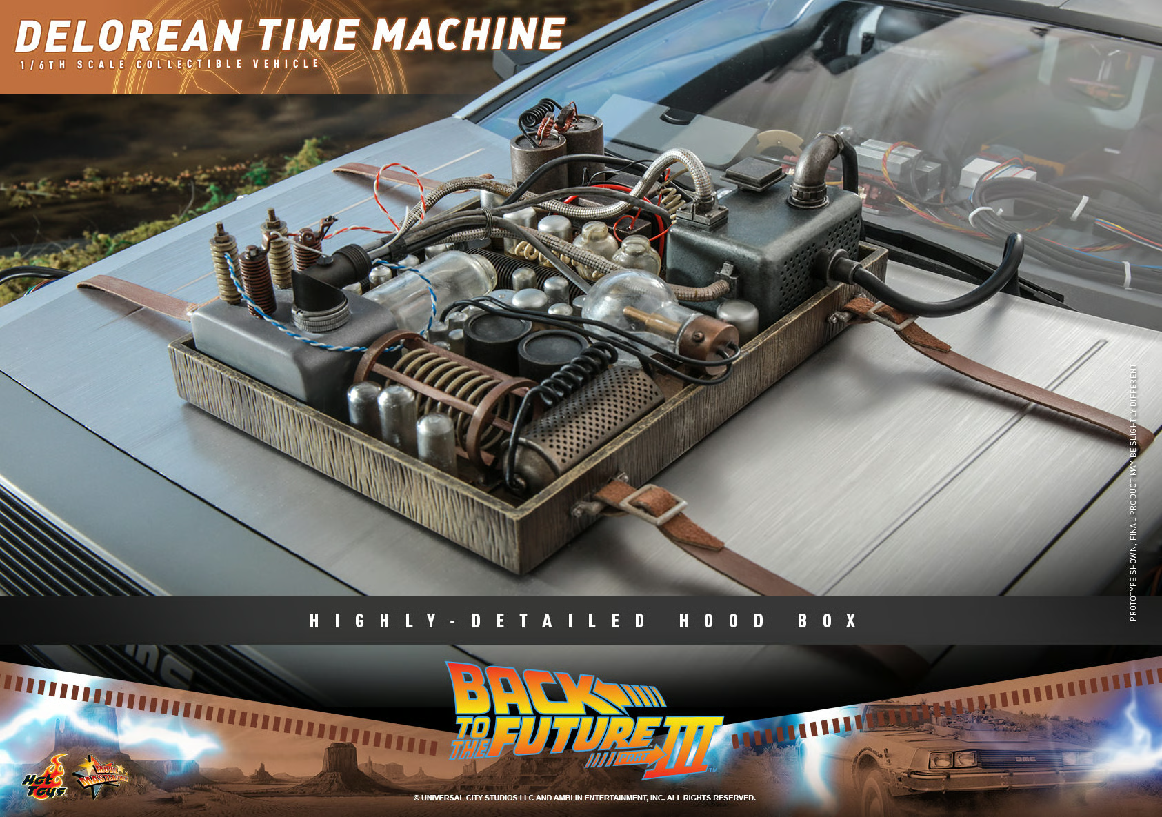 DeLorean Time Machine (Back to the Future III) Sixth Scale Figure by Hot Toys