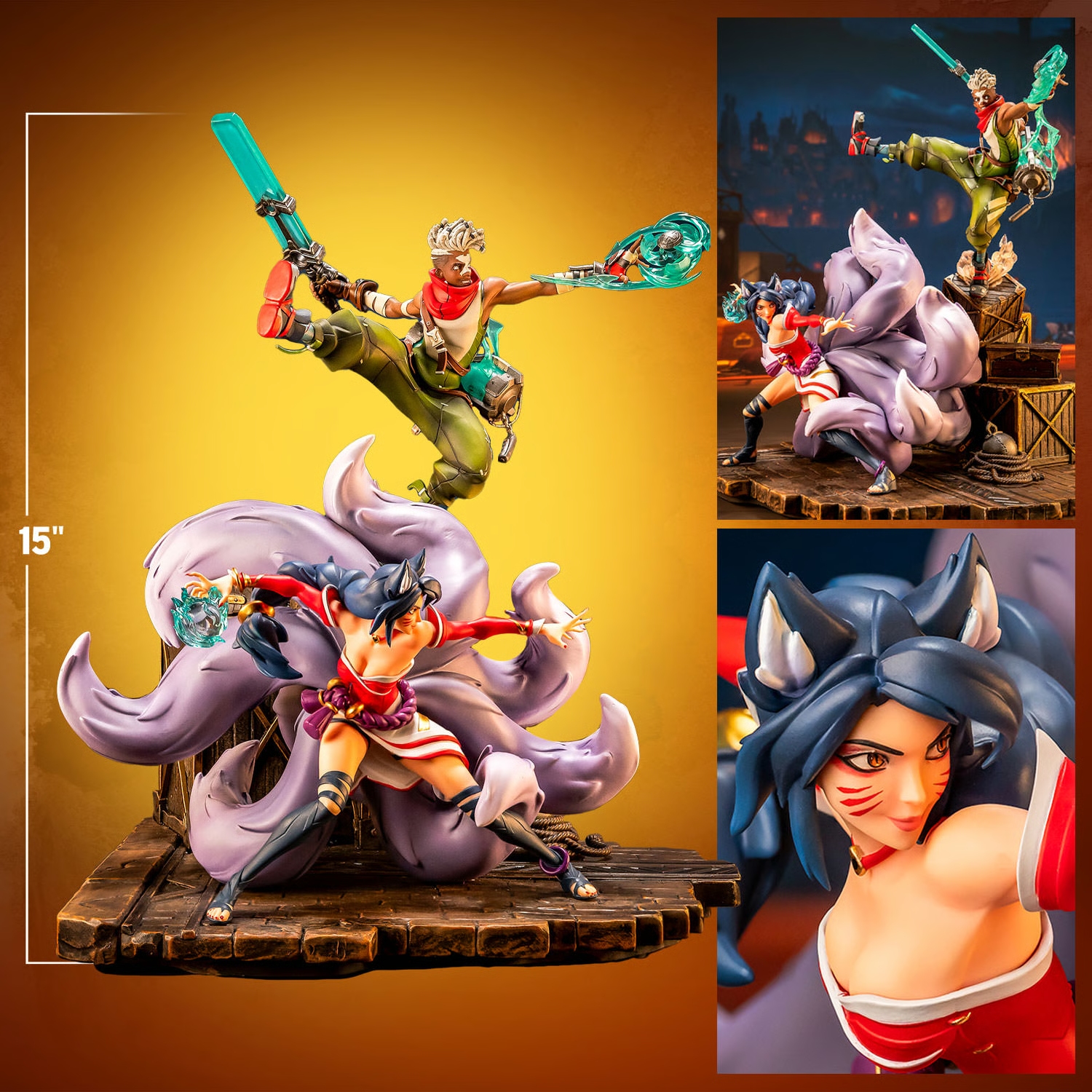 2XKO Ekko and Ahri Diorama Statue by PureArts