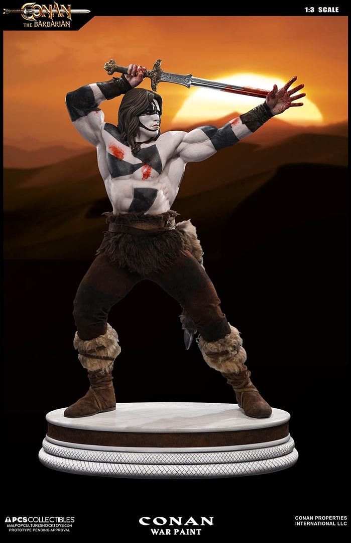 Conan The Barbarian 1/3 Scale Statue WAR PAINT CROM EXCLUSIVE by Pop Culture Shock