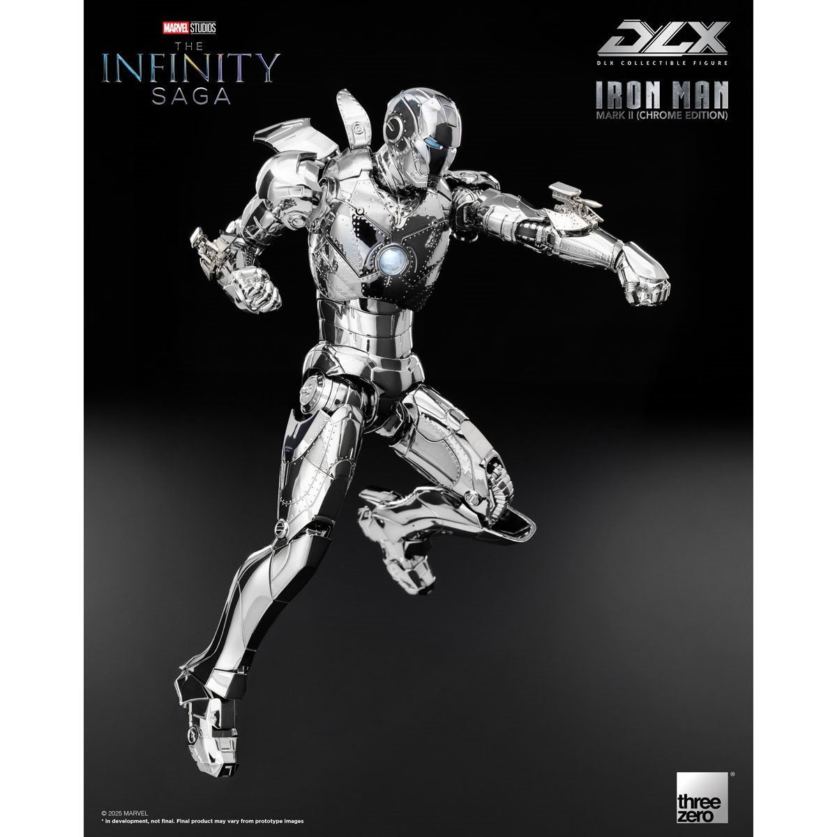 Marvel Studios: The Infinity Saga Iron Man Mark 2 (Chrome Edition) DLX Figure By Threezero