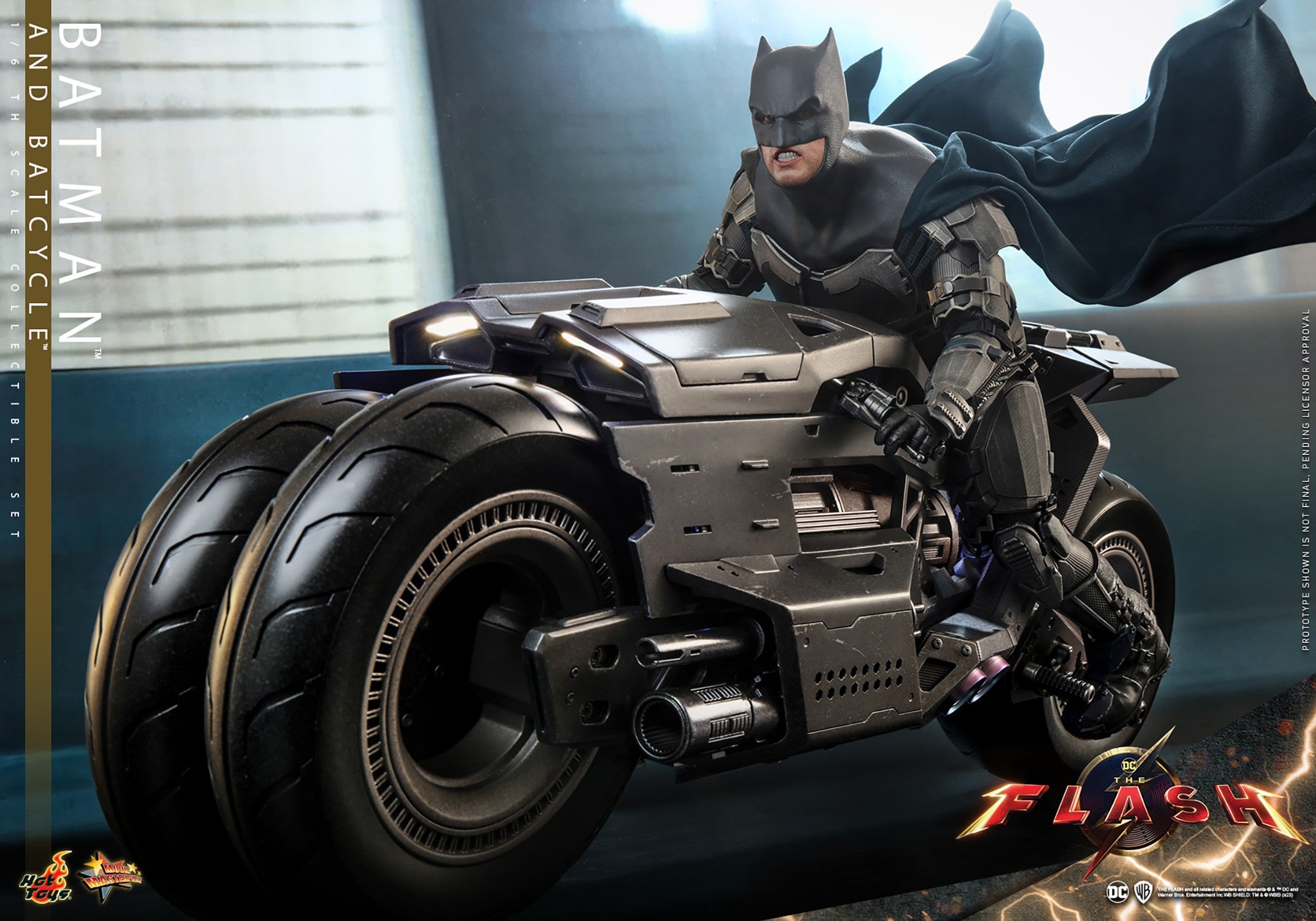 Batman and Batcycle (The Flash) Sixth Scale Figure & Accessory Set by Hot Toys