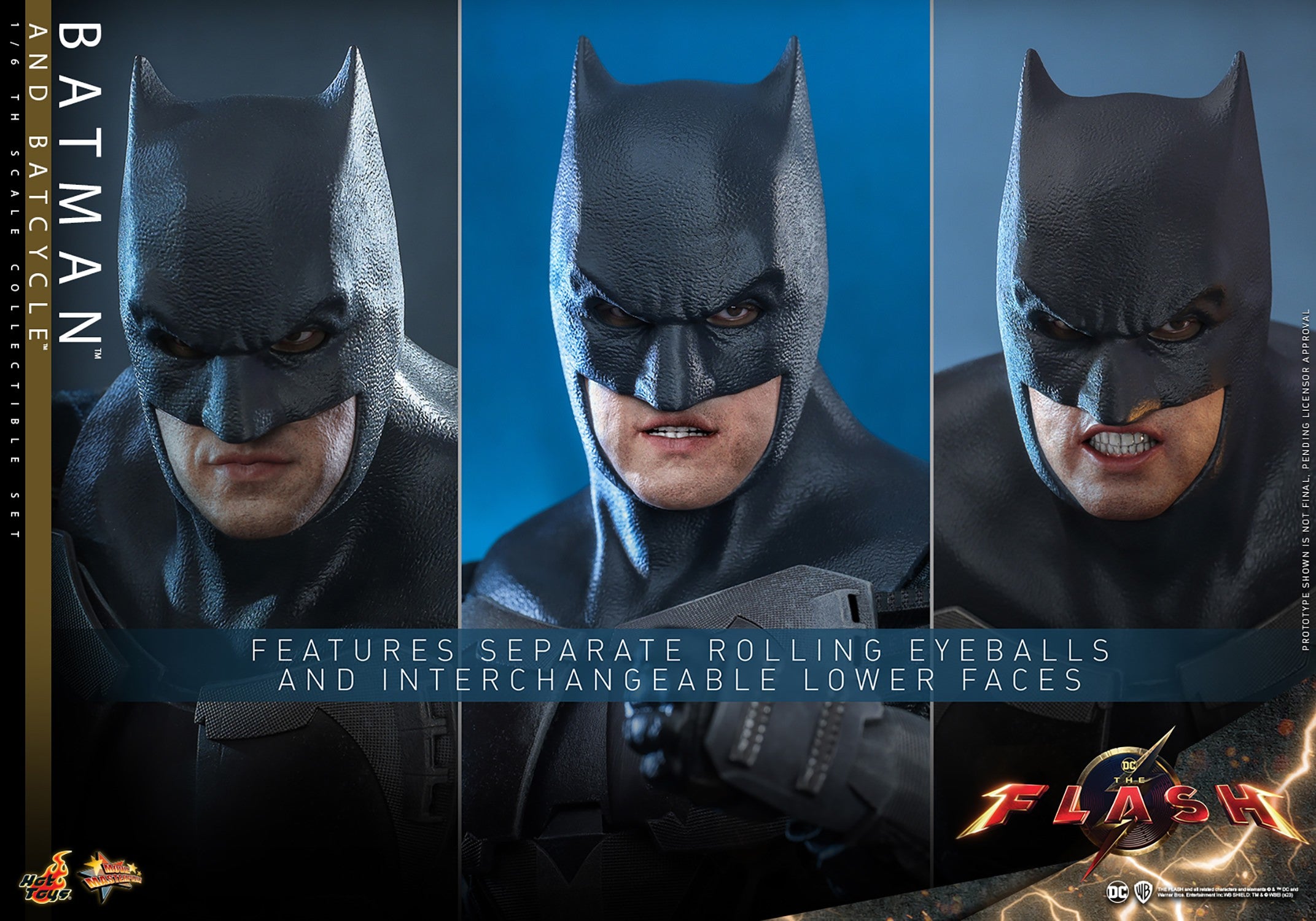 Batman and Batcycle (The Flash) Sixth Scale Figure & Accessory Set by Hot Toys