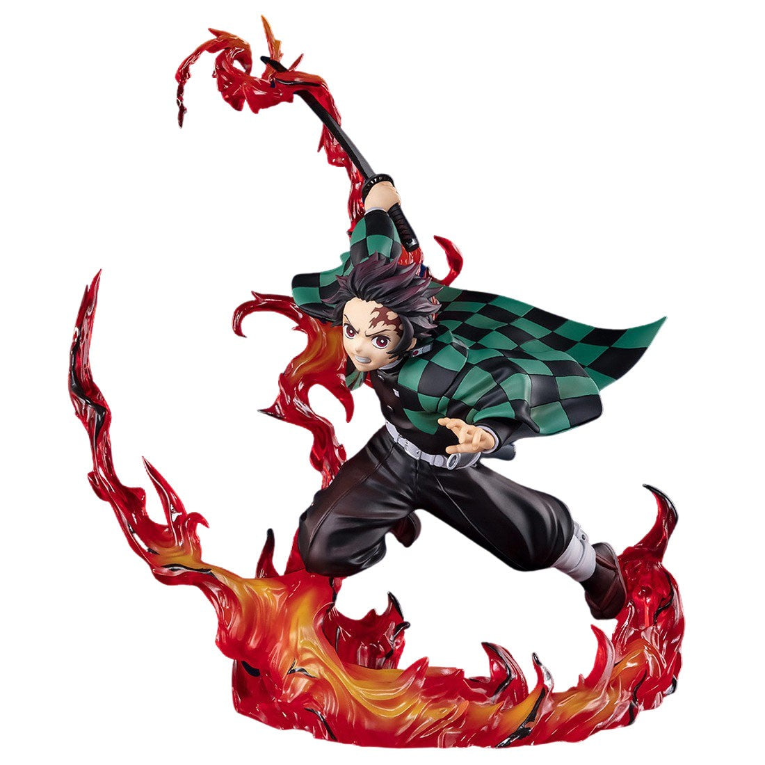 Demon Slayer Tanjiro Kamado Total Concentration Breathing Figure (red) By Bandai Figuarts Zero
