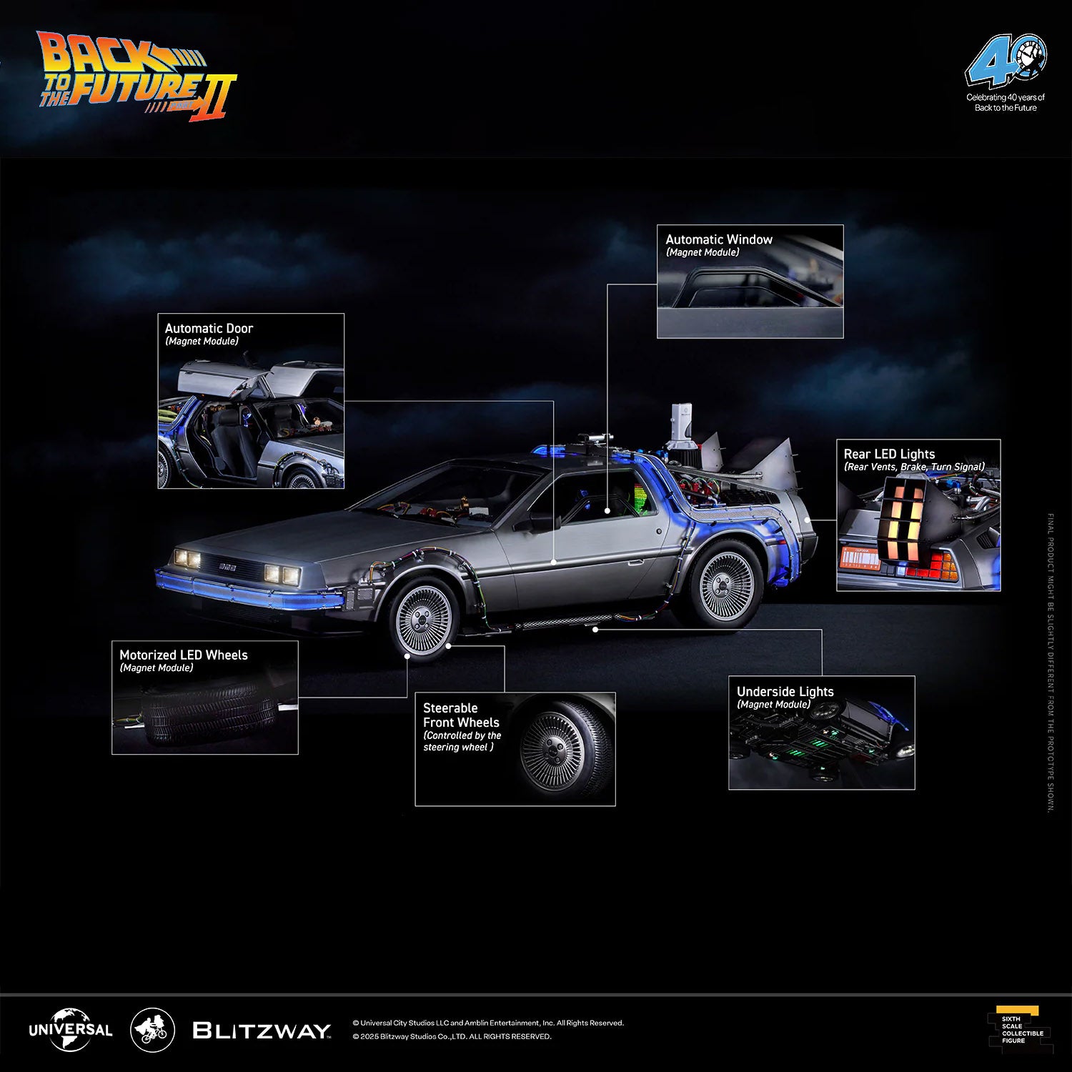 Back to the Future 2 'Time Machine' (Special Promo ver.) 1:6 Scale Vehicle By Blitzway