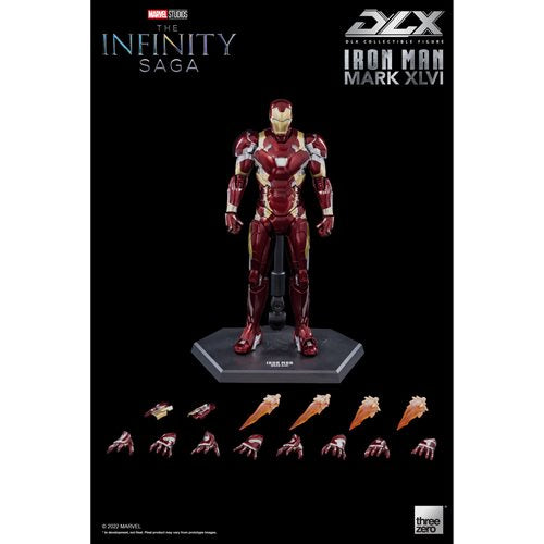 Avengers: Infinity Saga Iron Man Mark 46 DLX 1:12 Scale Action Figure By Threezero