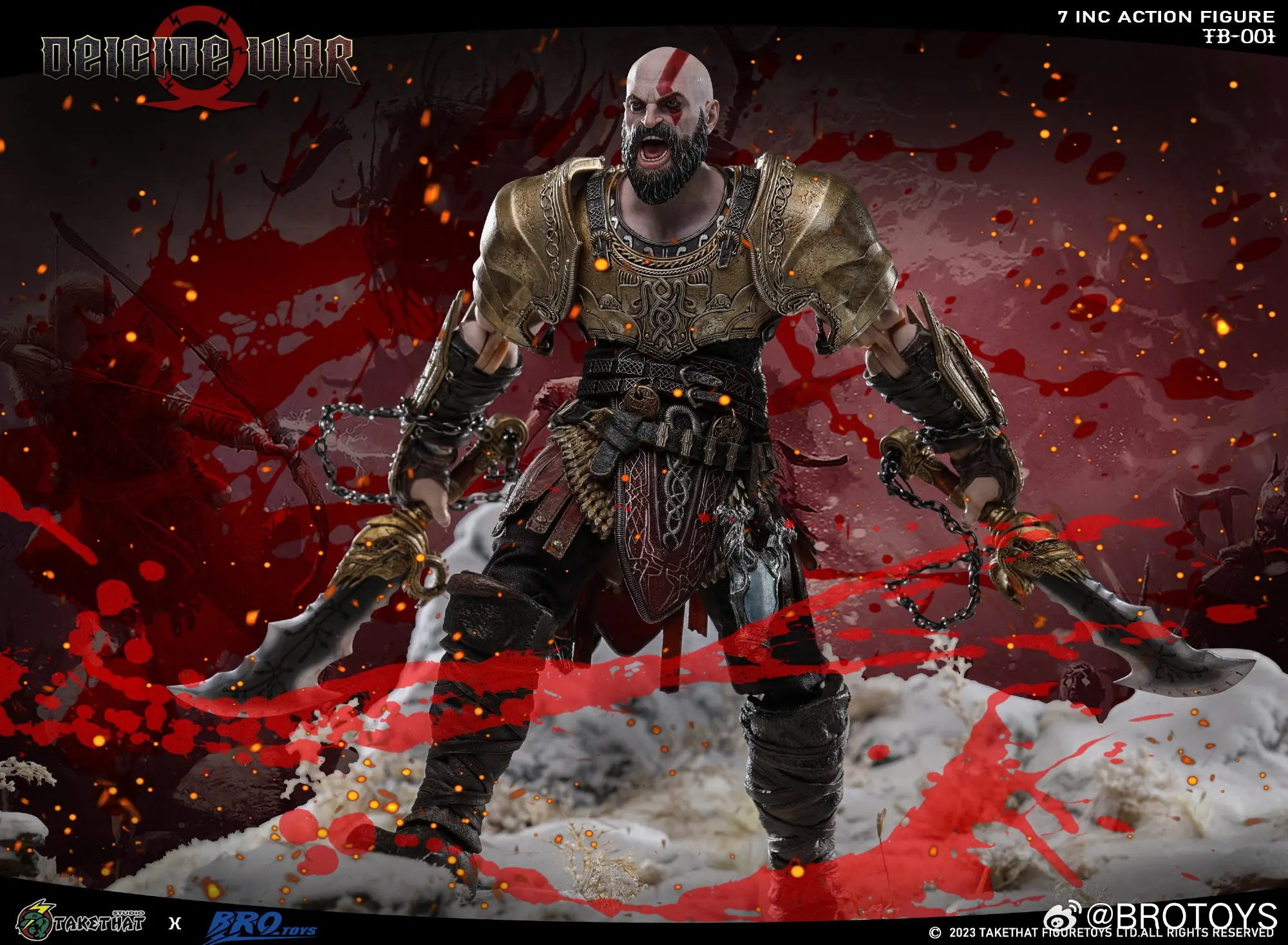 God Of War Kratos in Valkyrie Armour Deicide War Deluxe Edition Action Figure