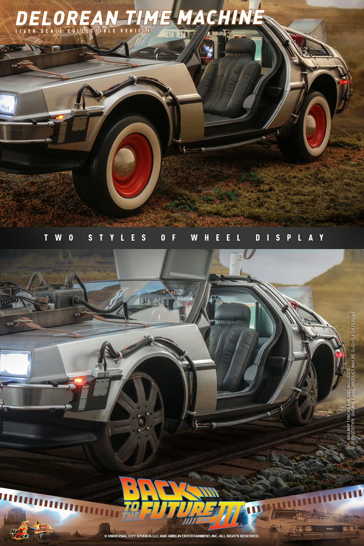 DeLorean Time Machine (Back to the Future III) Sixth Scale Figure by Hot Toys