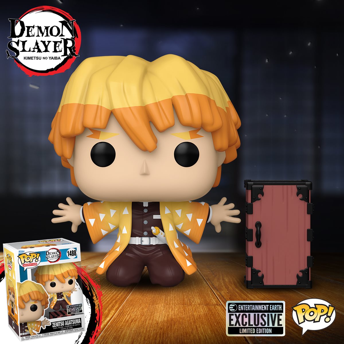 Demon Slayer Zenitsu Protecting Nezuko's Box Funko Pop! Exclusive