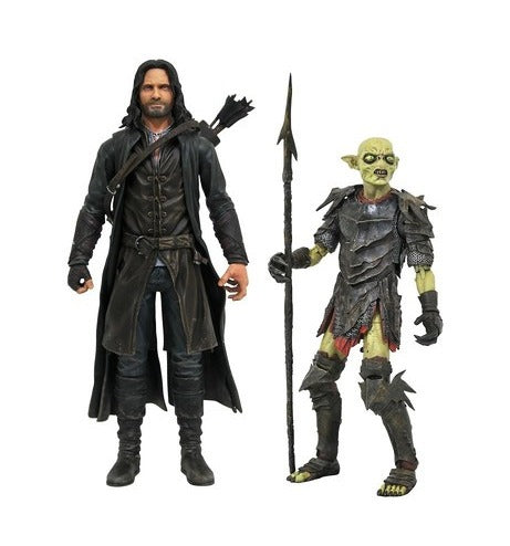 Lord of the Rings Aragorn and Moria Orc figure By Diamond Select