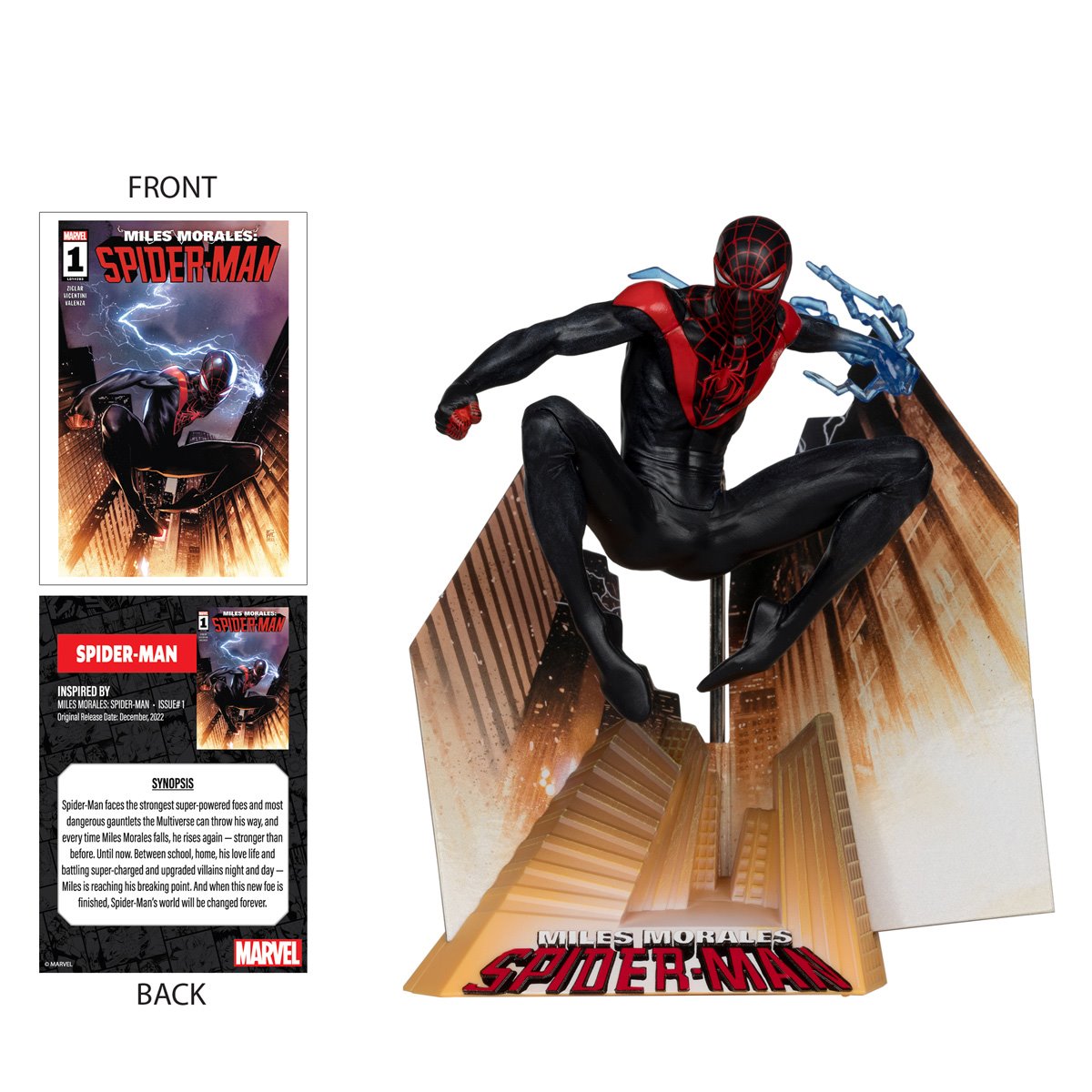 Spider-Man (Miles Morales: Spider-Man #1) 1:10th Figure w/Scene by McFarlane