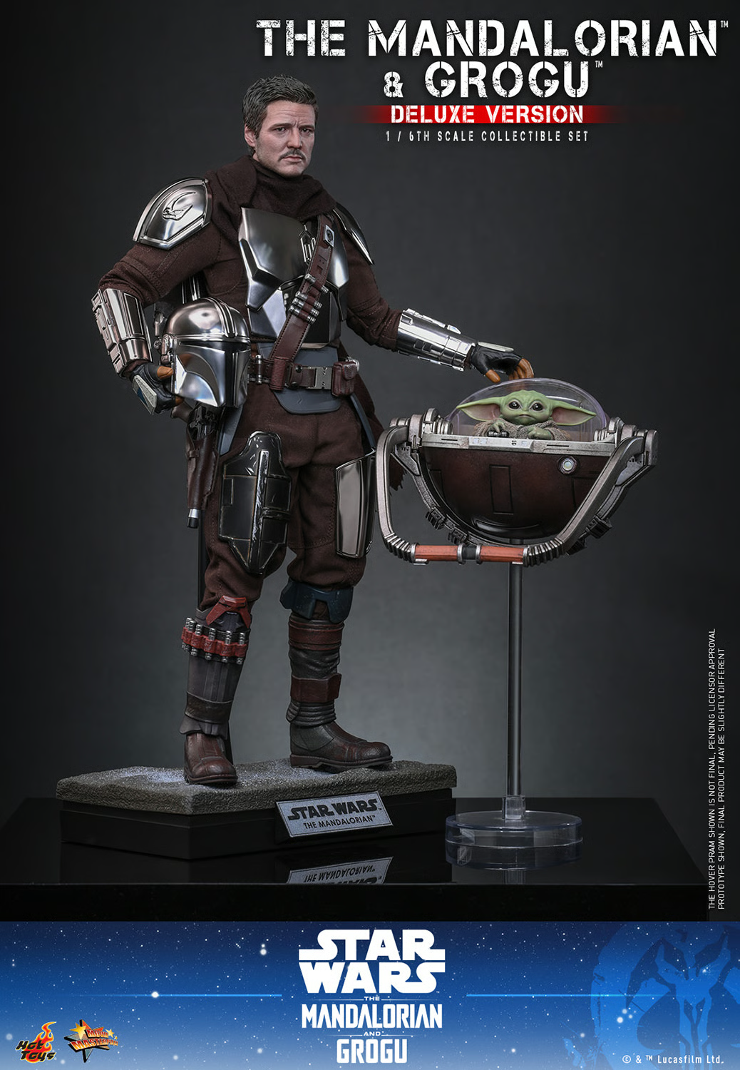The Mandalorian and Grogu (Deluxe Version) Sixth Scale Figure by Hot Toys