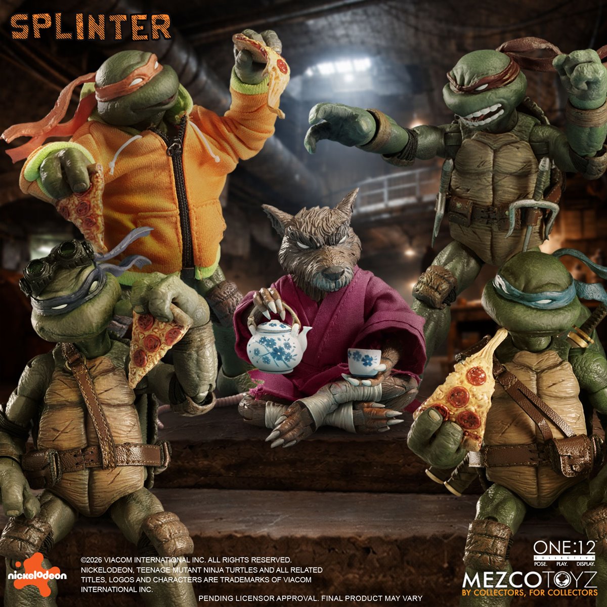 Teenage Mutant Ninja Turtles Master Splinter One:12 Collective Action Figure by Mezco