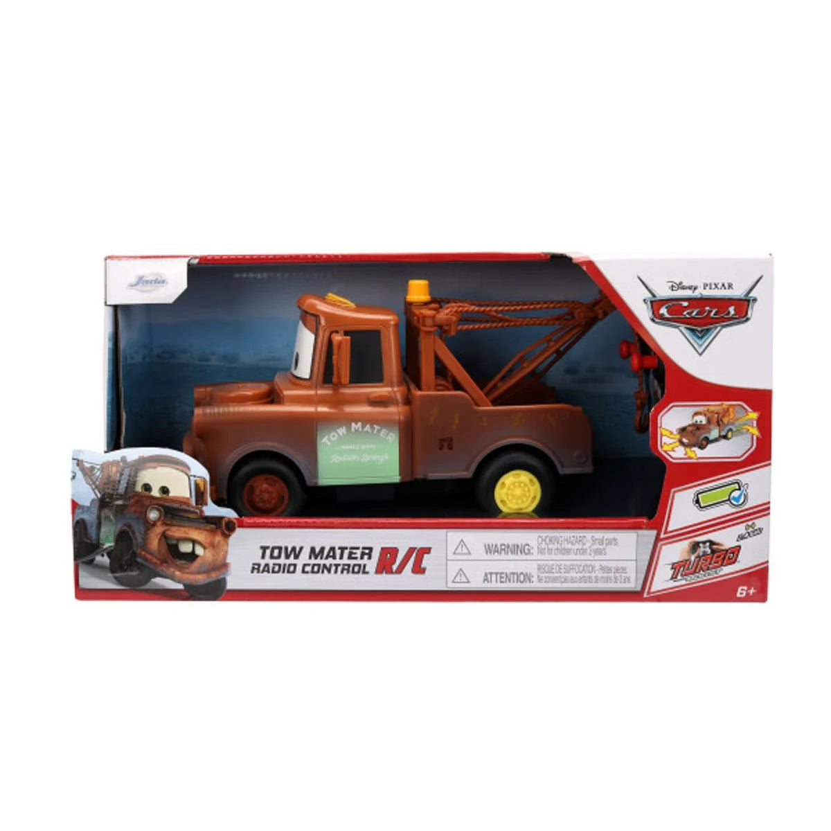 Cars Tow Mater Turbo Racer 1:24 Scale RC Vehicle By Jada Toys