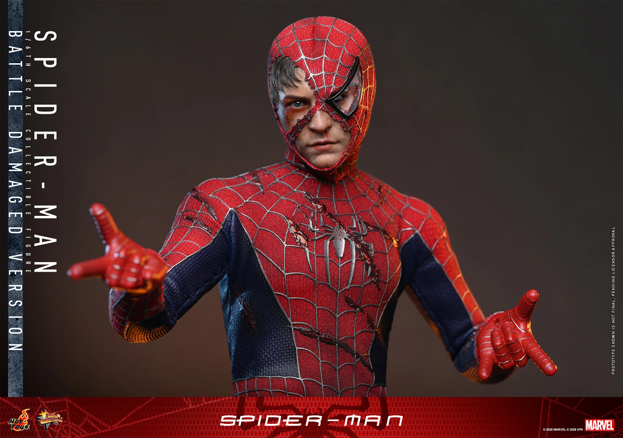 Spider-Man (Battle Damaged Version) Figure by Hot Toys