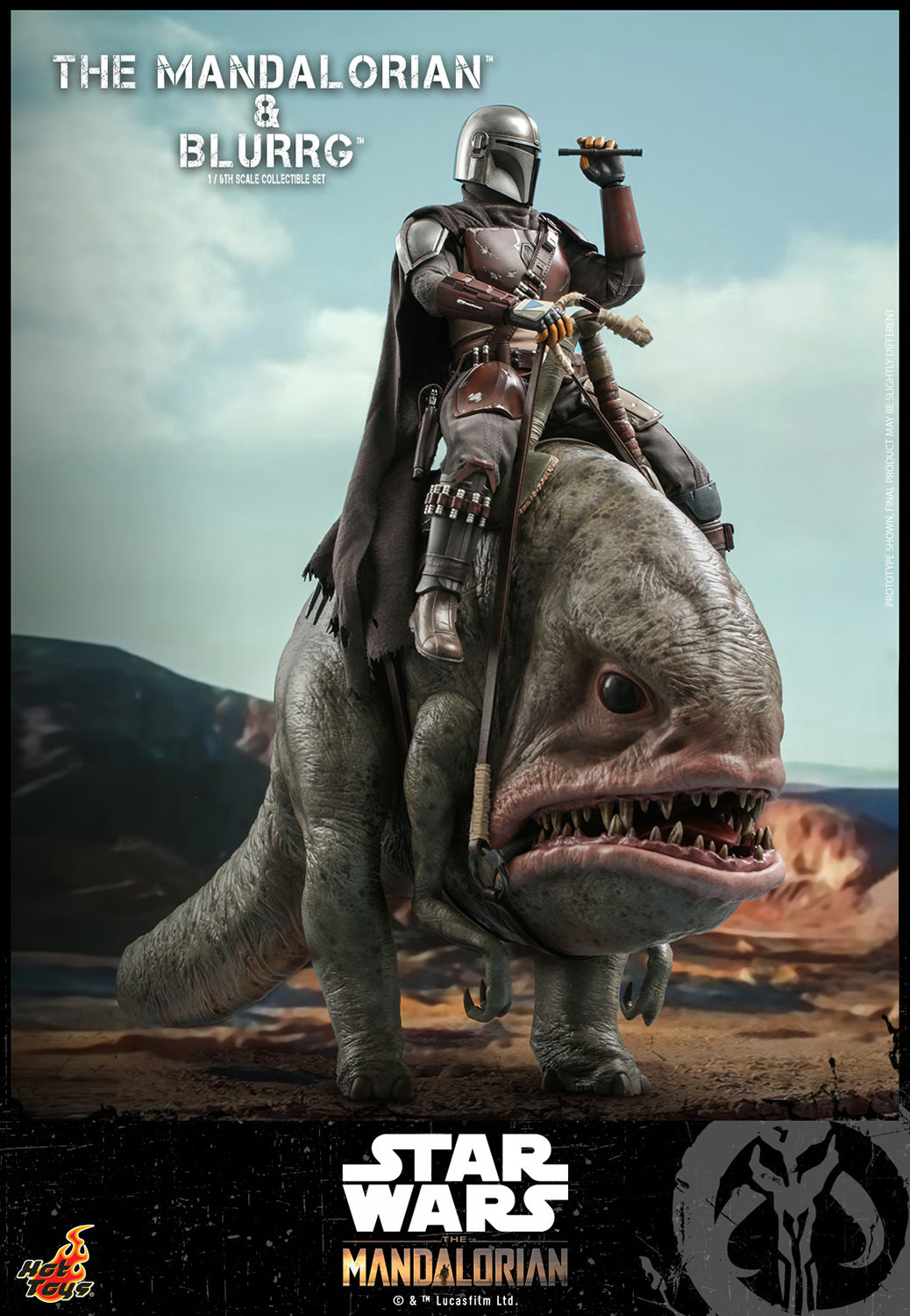 Mandalorian & Blurrg Sixth Scale Figure by Hot Toys