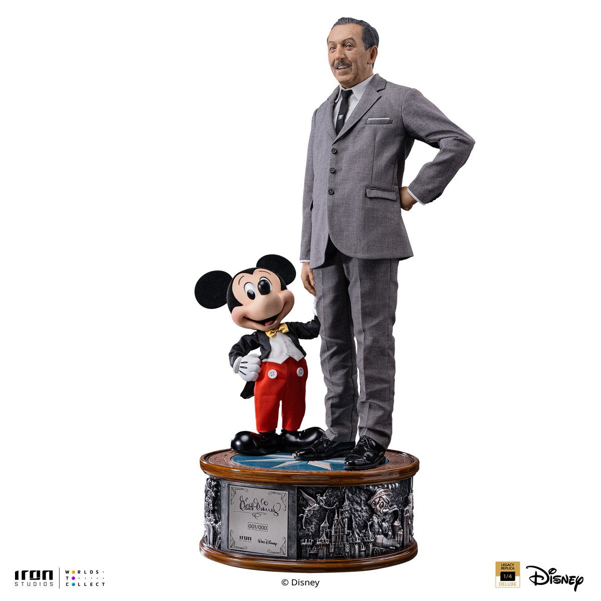 Disney Classics Walt Disney & Mickey Mouse Legacy Replica 1:4 Limited Edition Statue By Iron Studios