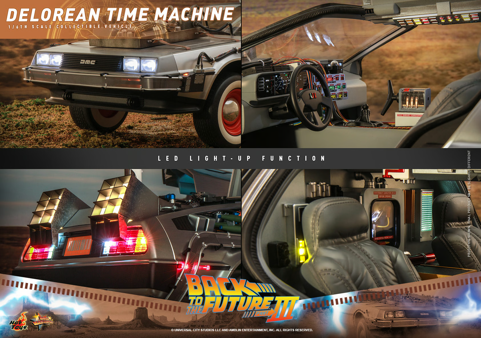 DeLorean Time Machine (Back to the Future III) Sixth Scale Figure by Hot Toys