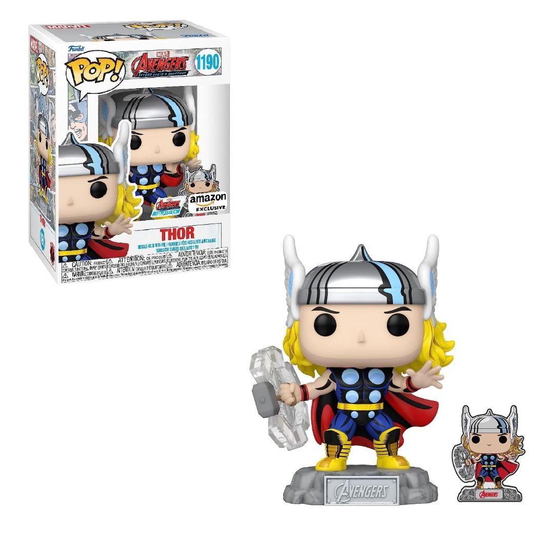 Funko Pop! & Pin: The Avengers: Earth's Mightiest Heroes - 60th  Anniversary, Iron Man with Pin,  Exclusive
