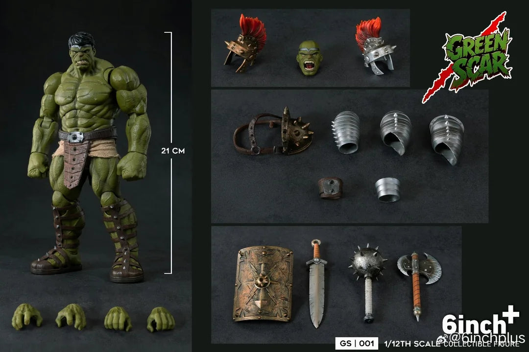 6INCH PLUS 1/12 GS001 GREEN SCAR Deluxe Action Figure