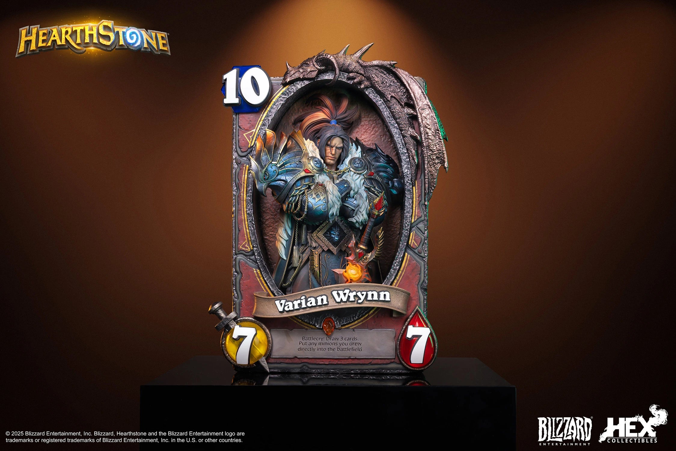 Varian Wrynn 3D Art Frame by HEX Collectibles