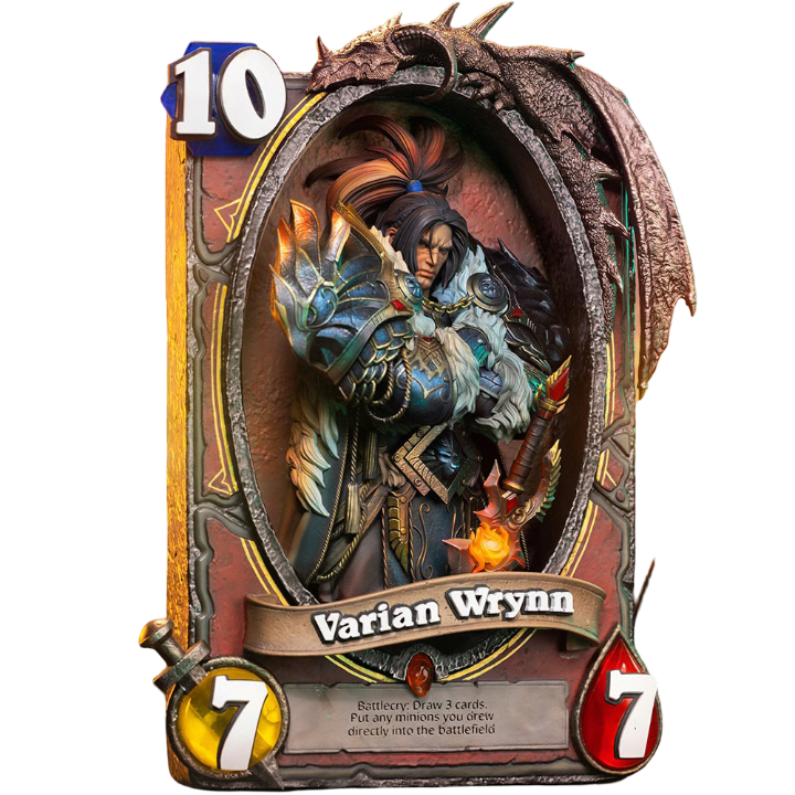 Varian Wrynn 3D Art Frame by HEX Collectibles