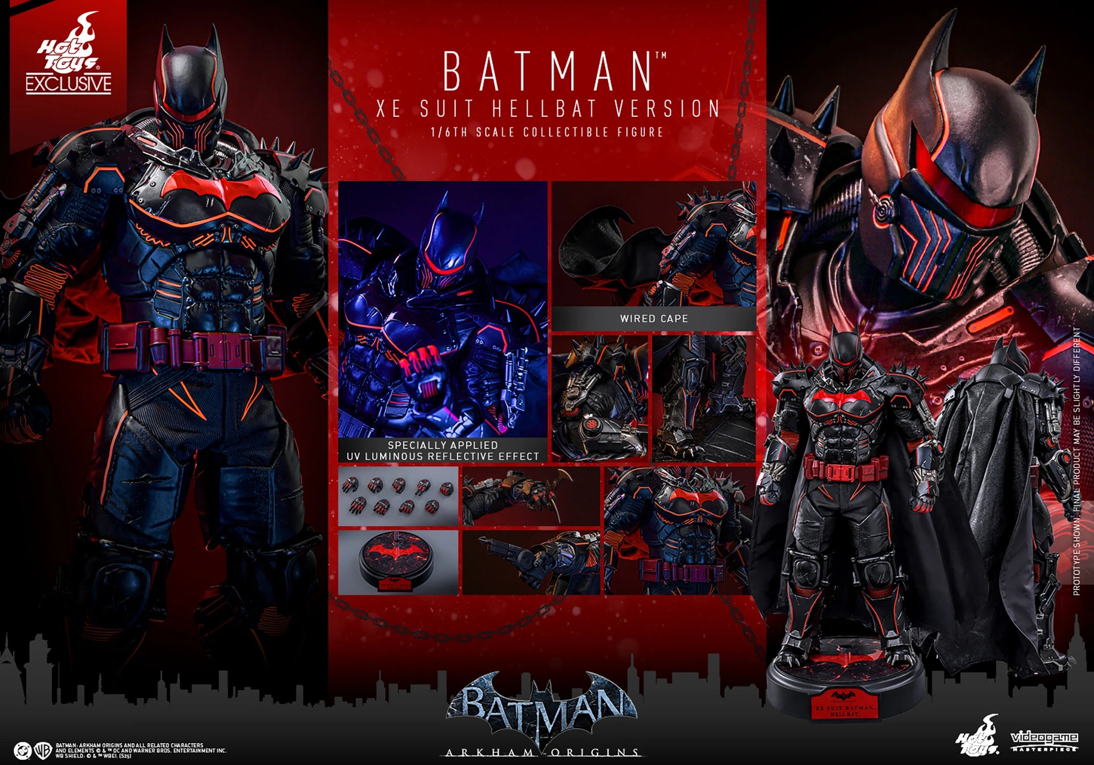 Batman XE Suit Hellbat Version Figure By Hot Toys