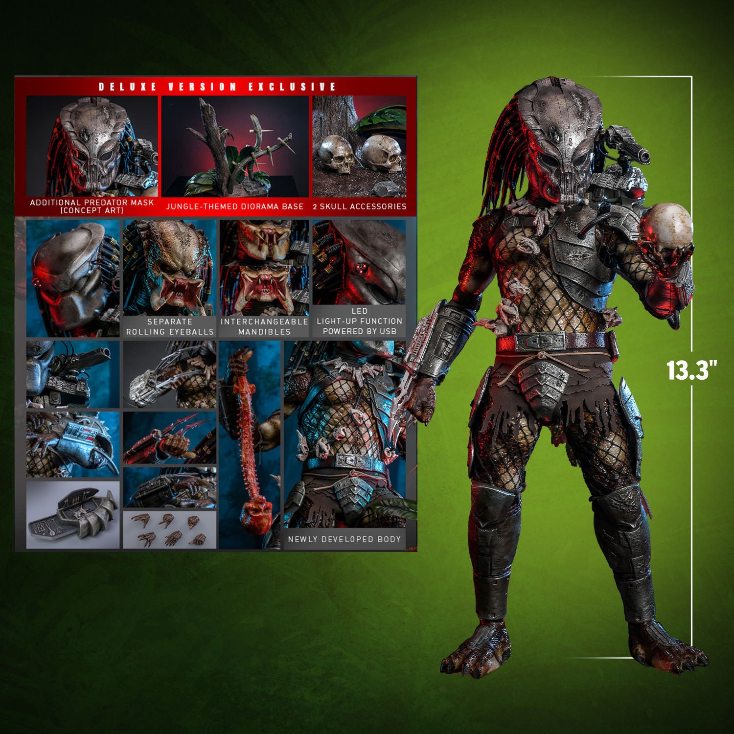 Predator (2.0) Deluxe Version Sixth Scale Figure by Hot Toys