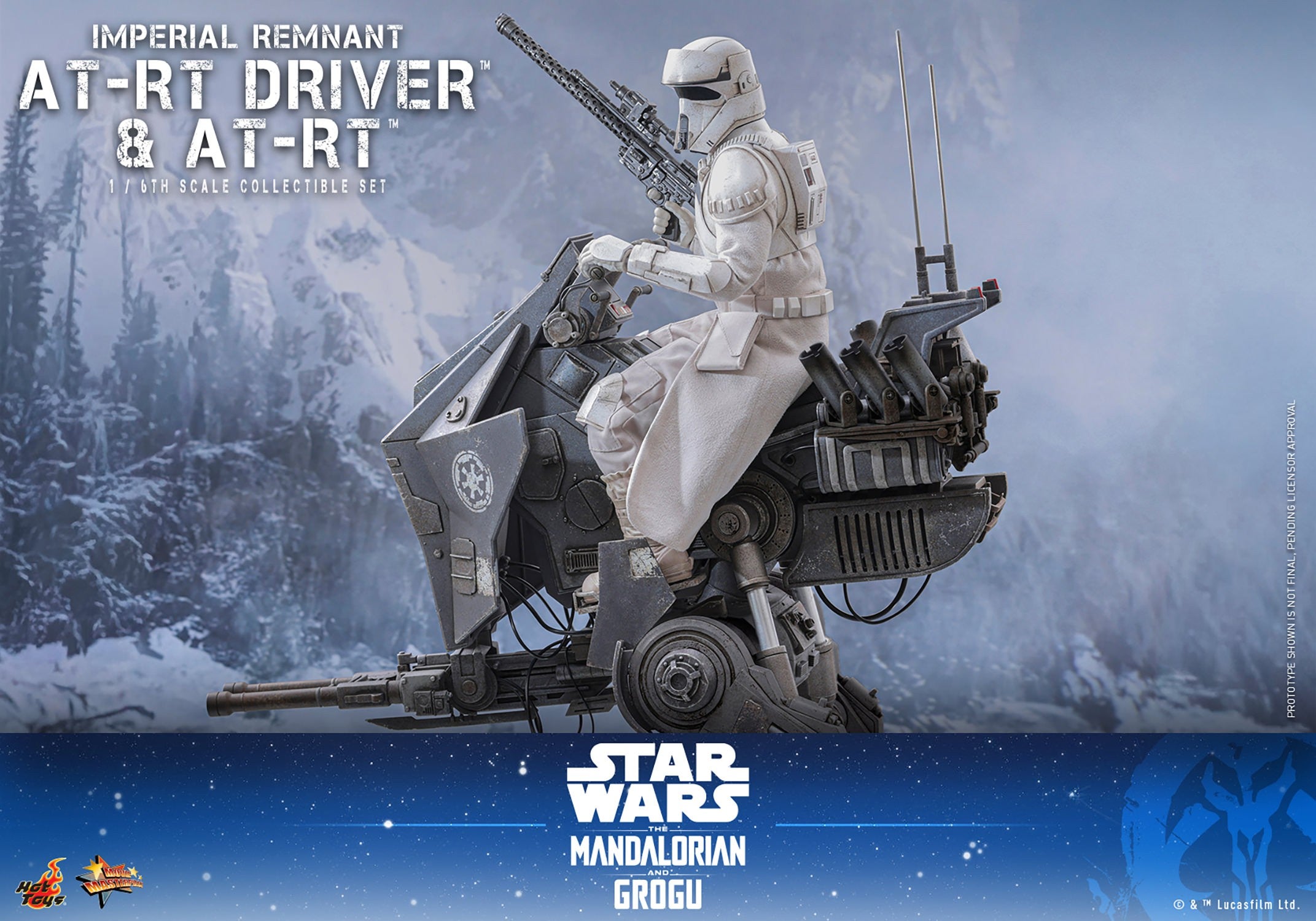 Star Wars Imperial Remnant AT-RT Driver & AT-RT Sixth Scale Figure by Hot Toys