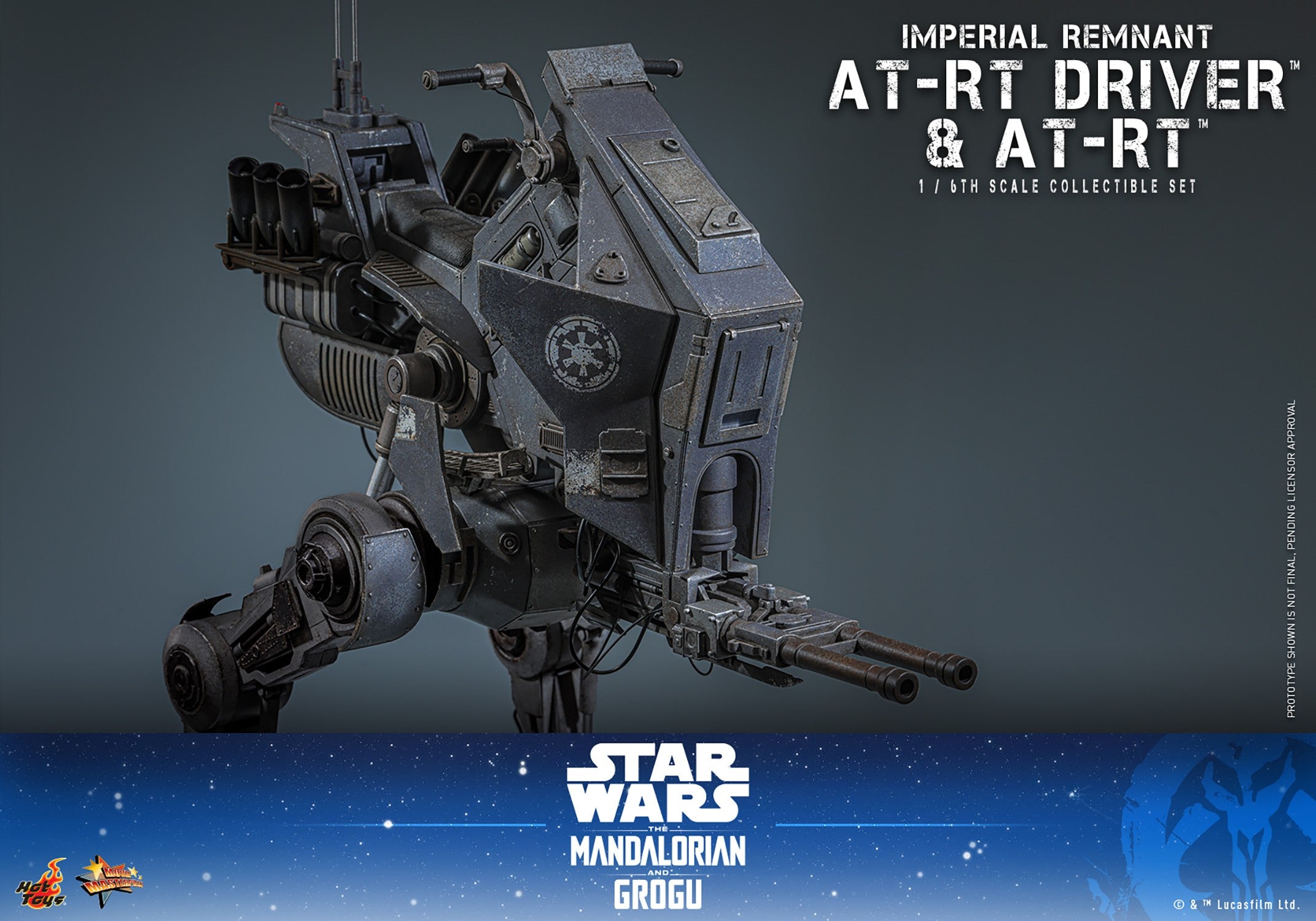 Star Wars Imperial Remnant AT-RT Driver & AT-RT Sixth Scale Figure by Hot Toys