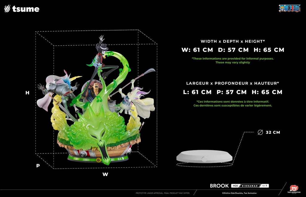 One Piece HQS Dioramax Brook Statue BY tsume