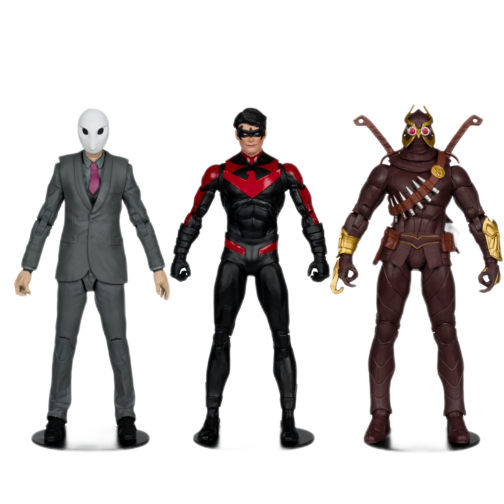 Nightwing vs Talon & Owl (Batman: The Court of Owls) 3 Pack Gold Label Action Figures BY MC FARLANE