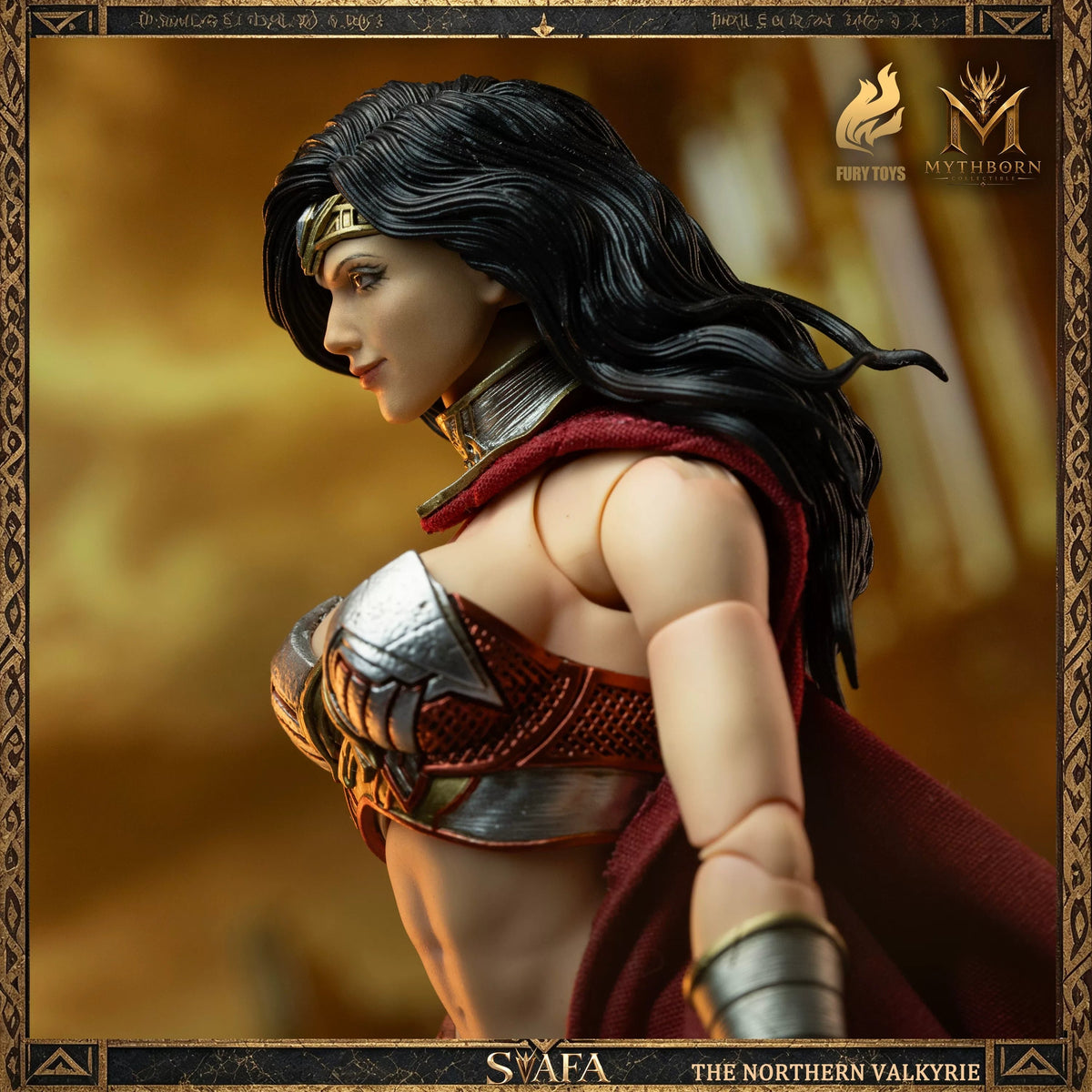 Northern Valkyrie Svafa (Yellow Skin Red Armor Ver.) 1/12 Action Figure By Fury Toys